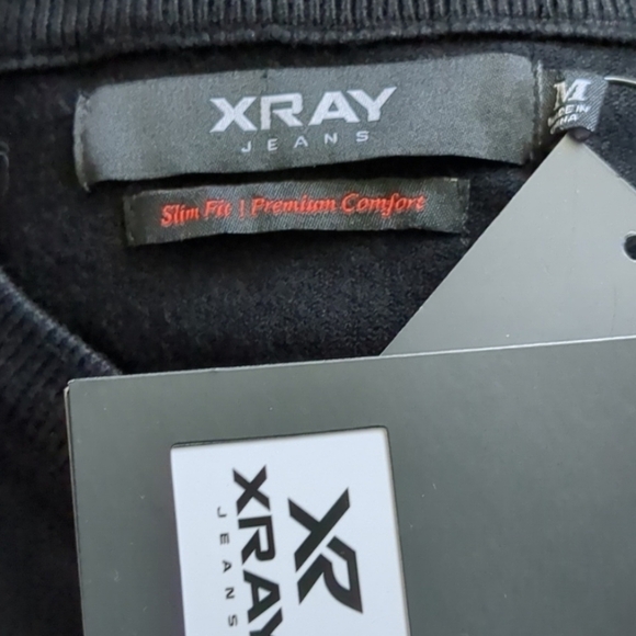 XRay Jeans Black V Neck Slim Fit Pullover Sweater size Medium - Picture 5 of 7